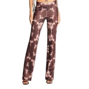 I am Gia medium brown tie die evie pants flare festival concert rave pants